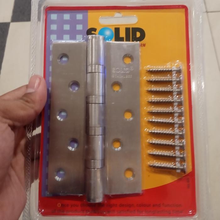 Engsel Pintu Solid 5" stainless sus 304 /engsel stainless 5"
