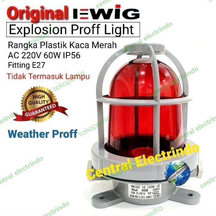 Explosion Proof Light/Lampu Menara Plastik E27 Merah.