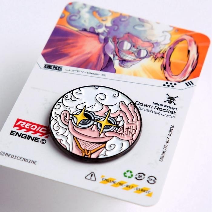 PIN ENAMEL LUFFY GEAR5 DOWN ROCKET ONE PIECE CLIPS