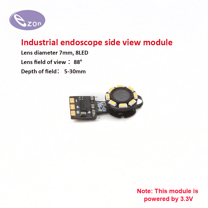Ultra short USB 1MP  7mm endoscope camera module side view