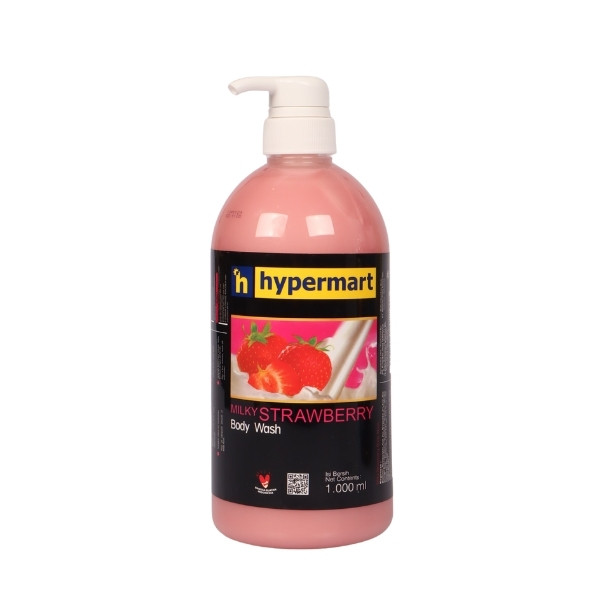 HYPERMART VALUE PLUS BODYWASH MILKY STRWB 1000 ML