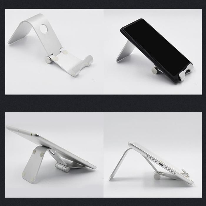 DESKTOP SMARTPHONE TABLET STAND HOLDER ALUMINIUM ADJUSTABLE BRACKET