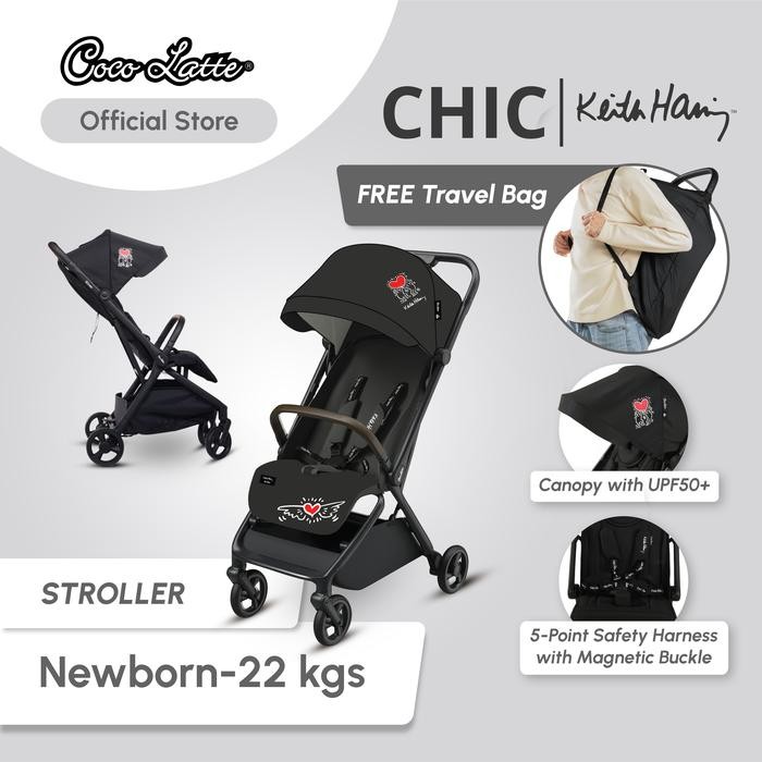 COCOLATTE KEITH HARING Chic Black Stroller