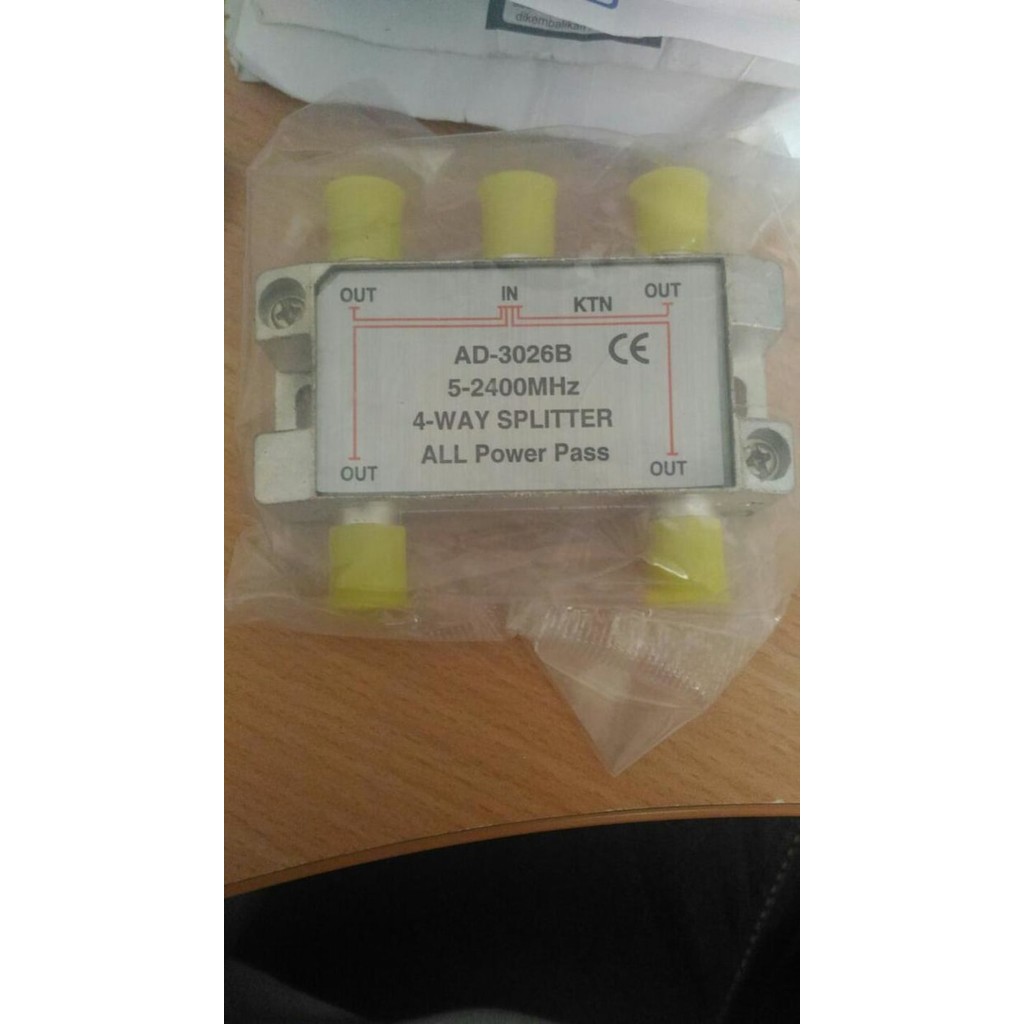 Splitter Antena TV 4 way