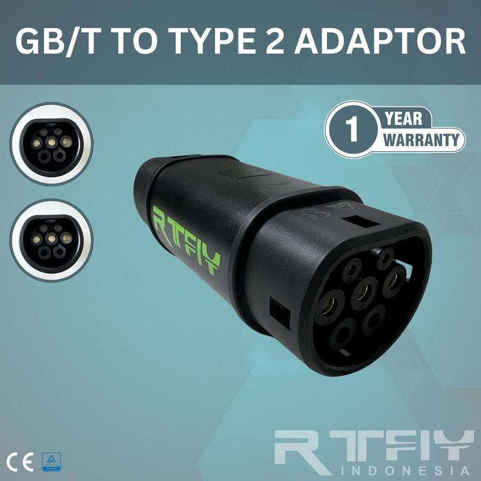 TERBARU RTFLY GB/T to Type 2 Adaptor 1 Phase