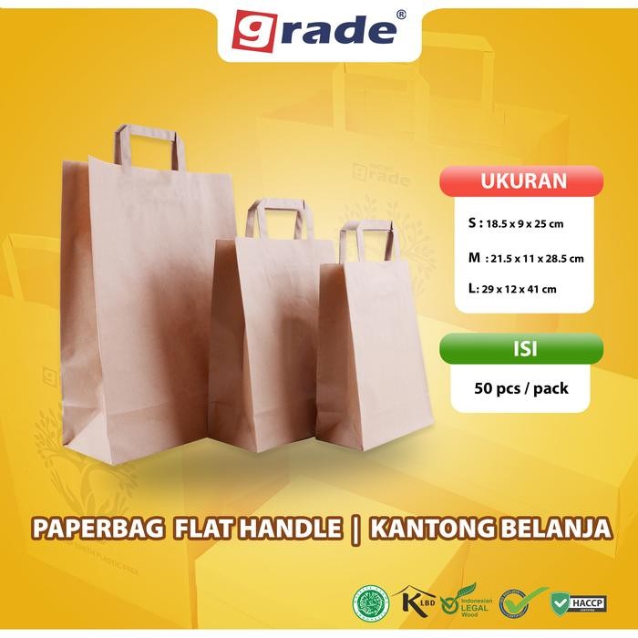 GRADE Kantong Kertas Flat Handle Bag