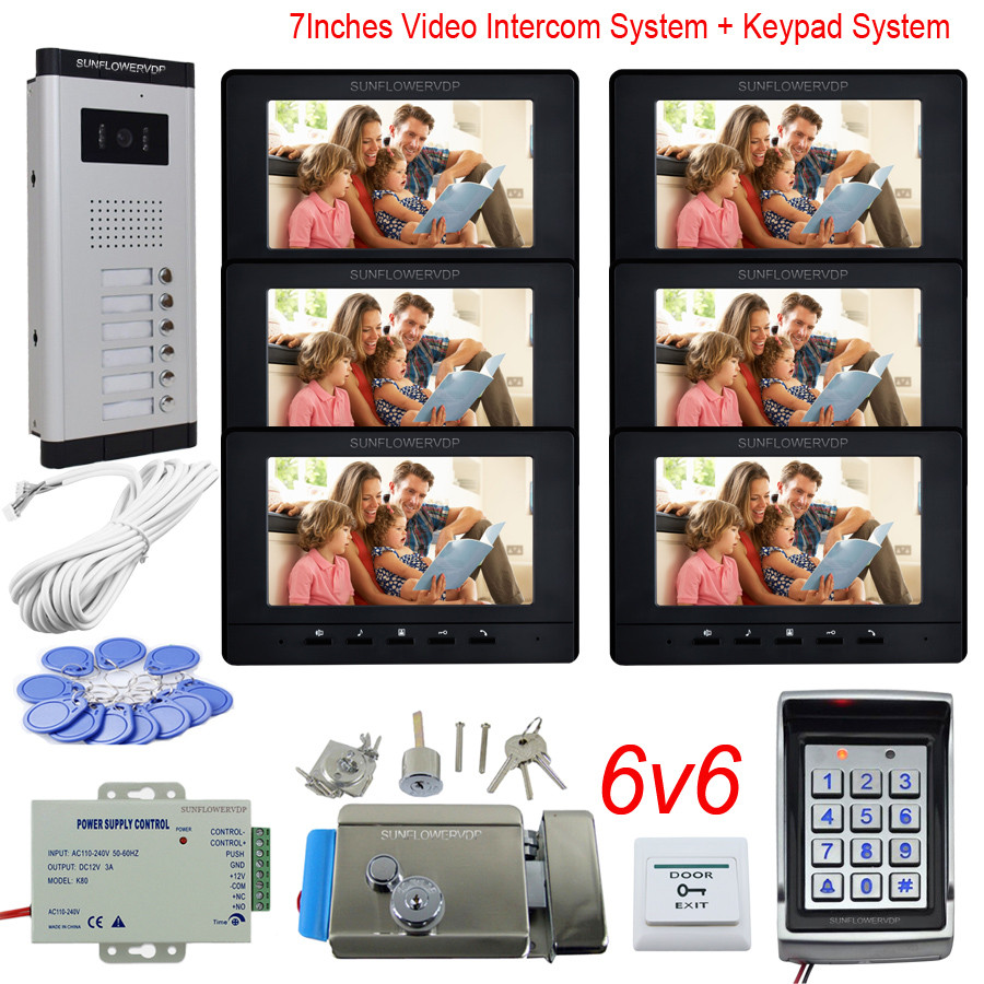 Multi Apartments Video Call Rfid Code Access Control System 3 4 5 6