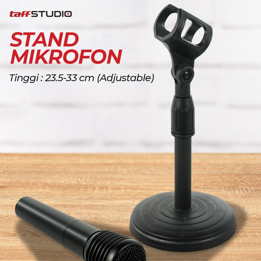 TaffSTUDIO Stand Mikrofon Desktop Disc Microphone Adjustable Height - L3