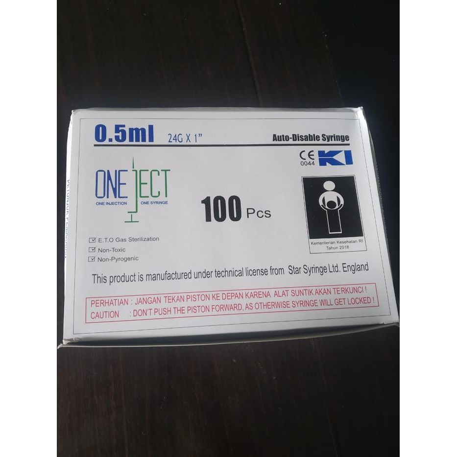 one ject one injection spuit 0,5ml