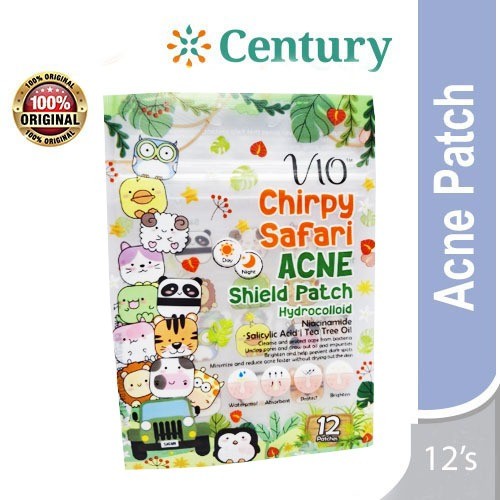 Vio Chirpy Safari Acne Shield Patch Hydrocolloid / Acne Patch