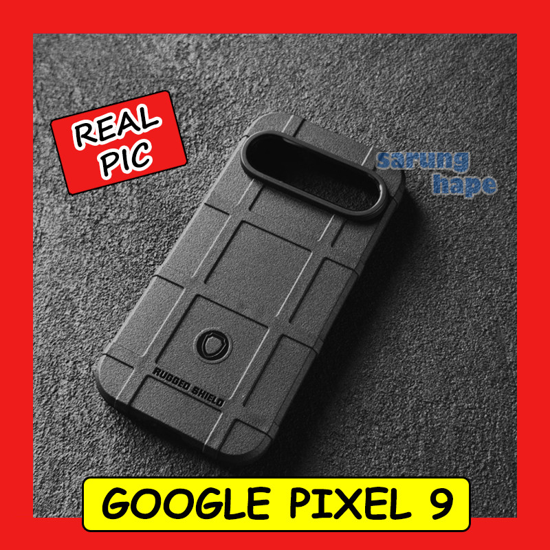 Google Pixel 9 - Rugged Shield Armor TPU Soft Case Casing Cover