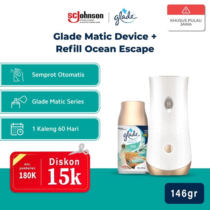 Glade Matic Device + Refill Ocean Escape