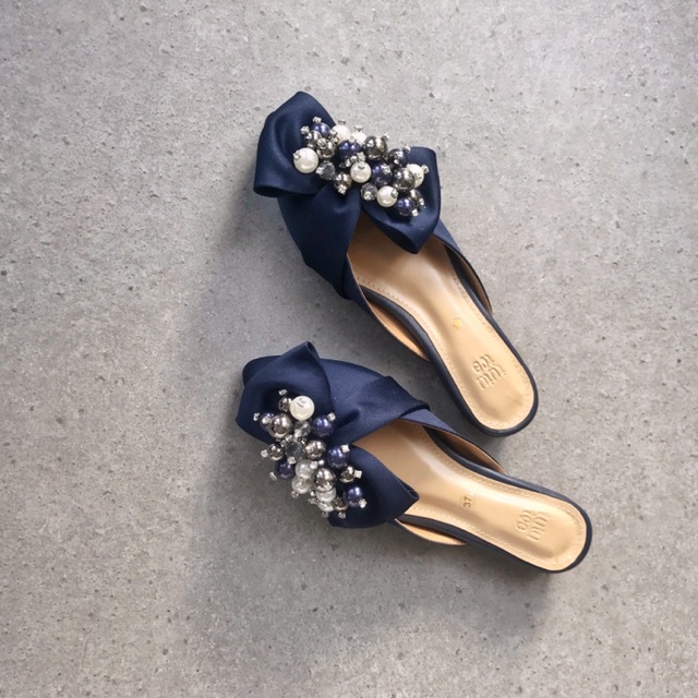 Clara Mules Navy -JaminanMutu