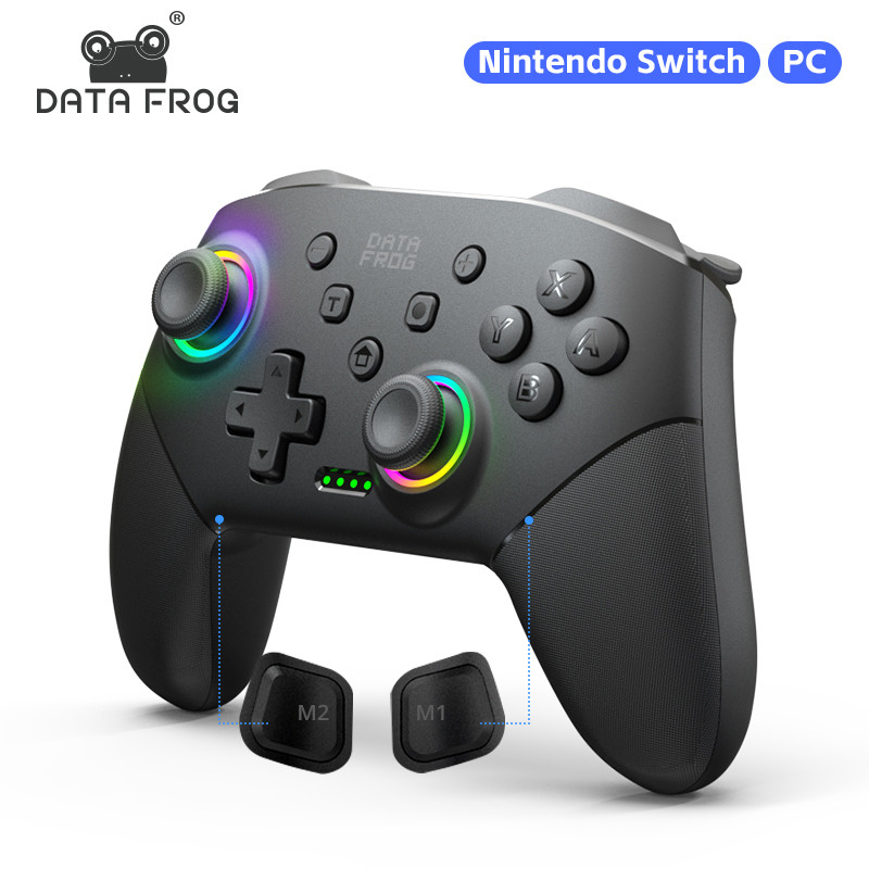 Terlaris! DATA FROG Wireless Switch Pro Controller for Switch/Switch OLED Programmable Joystick for