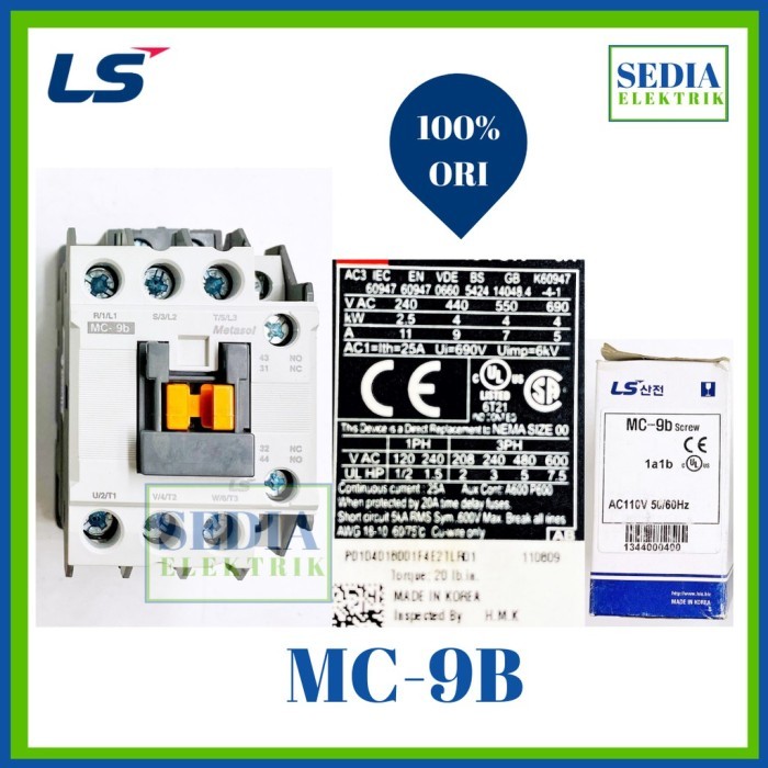(Expert) KONTAKTOR LS MC-9B 110VAC MC 9B