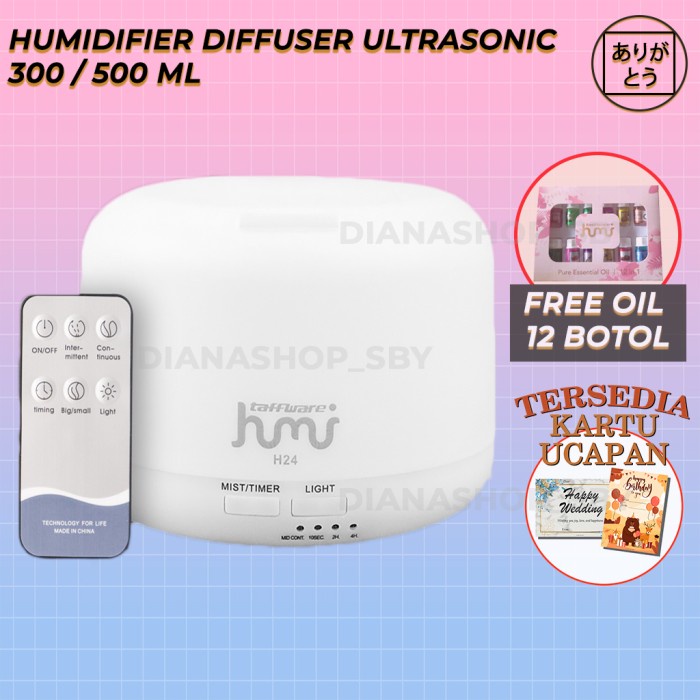 Ready Jt Aromaterapi Humidifier Diffuser Difuser 7 Color Led Free Oil 10Ml