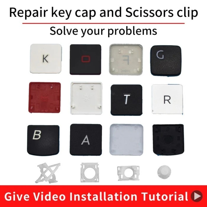 Replace Missing Keycap Scissor Clip Hinge Air cushion Rubber pad