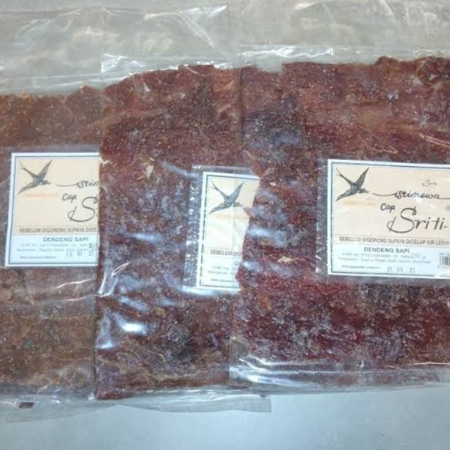 dendeng sapi merk sriti 250gr