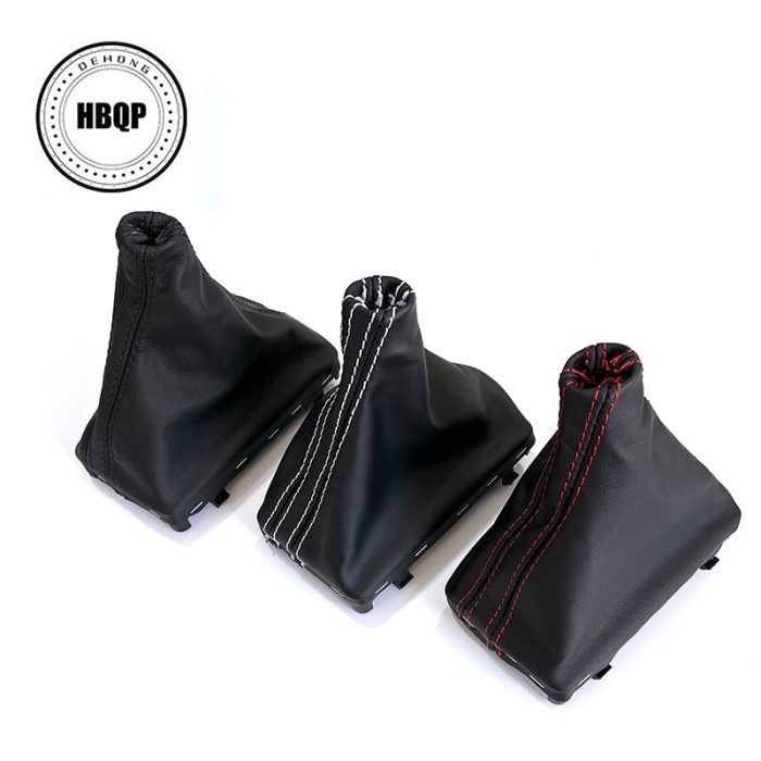 LHD Automatic car Leather GEAR Shift Knob shift knobs Boot FOR AUDI