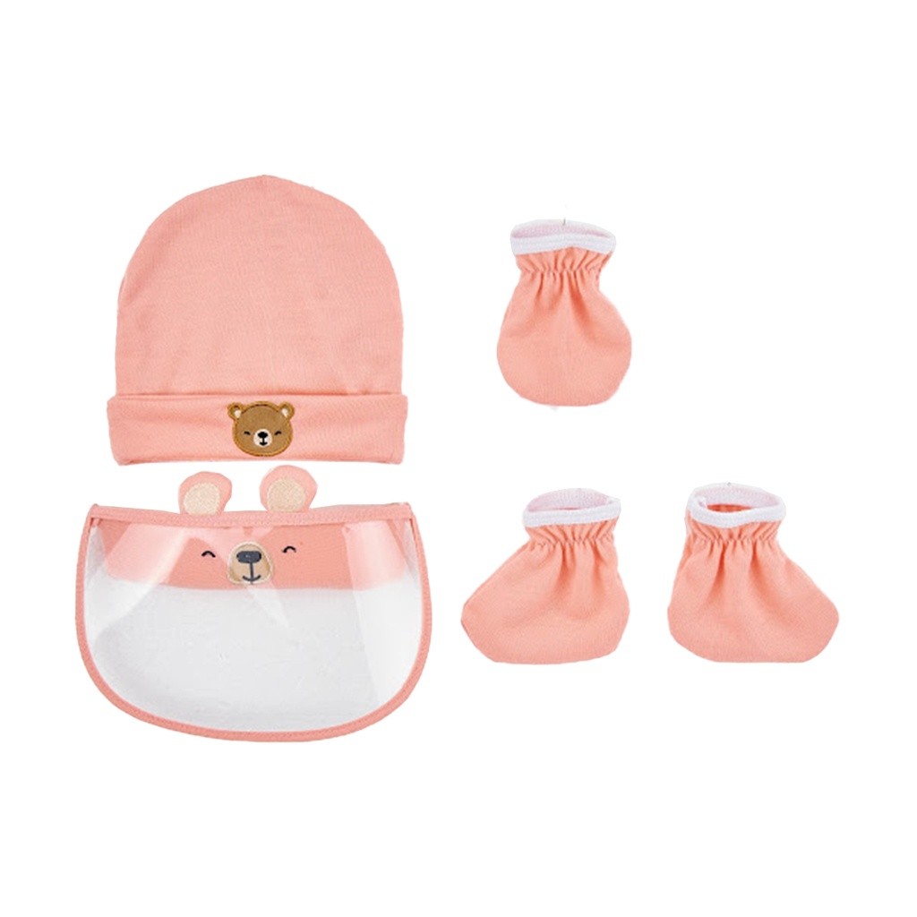 Clency Face Shield Set Topi Bear Newborn CLF1014