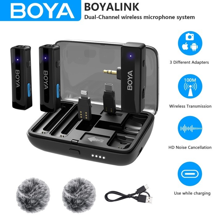 BOYA BOYALINK Wireless Lavalier Microphone for Android PC Smartphone