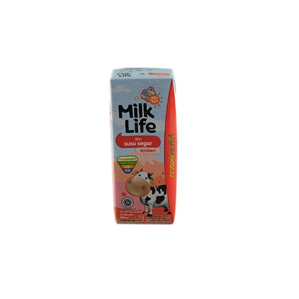 MILK LIFE UHT STROBERI 200ML