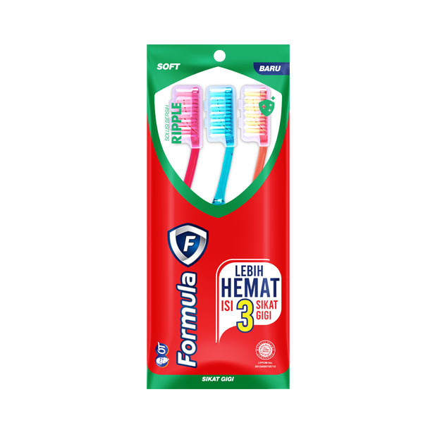 FORMULA TOOTH BRUSH SILVER PROTECTOR RIPPLE PACK - SIKAT GIGI