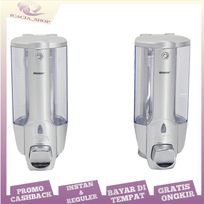 Dispenser sabun 2pcs 380ml silver