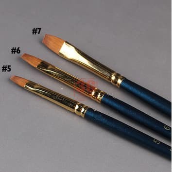 Flashshow modelling flat brush / kuas ukuran #5 #6 #7
