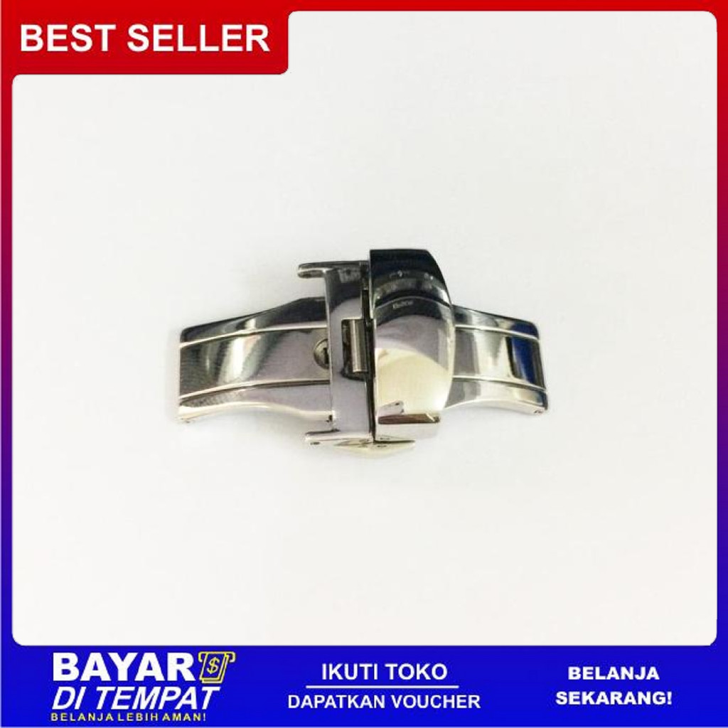 FREE ONGKIR PUSH BUTTON BUTTERFLY BUCKLE DEPLOYMENT DOUBLE CLASP AUTOMATIC BISA COD