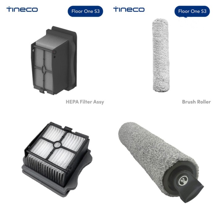Tineco Floor One S3 HEPA Filter dan Roller brush