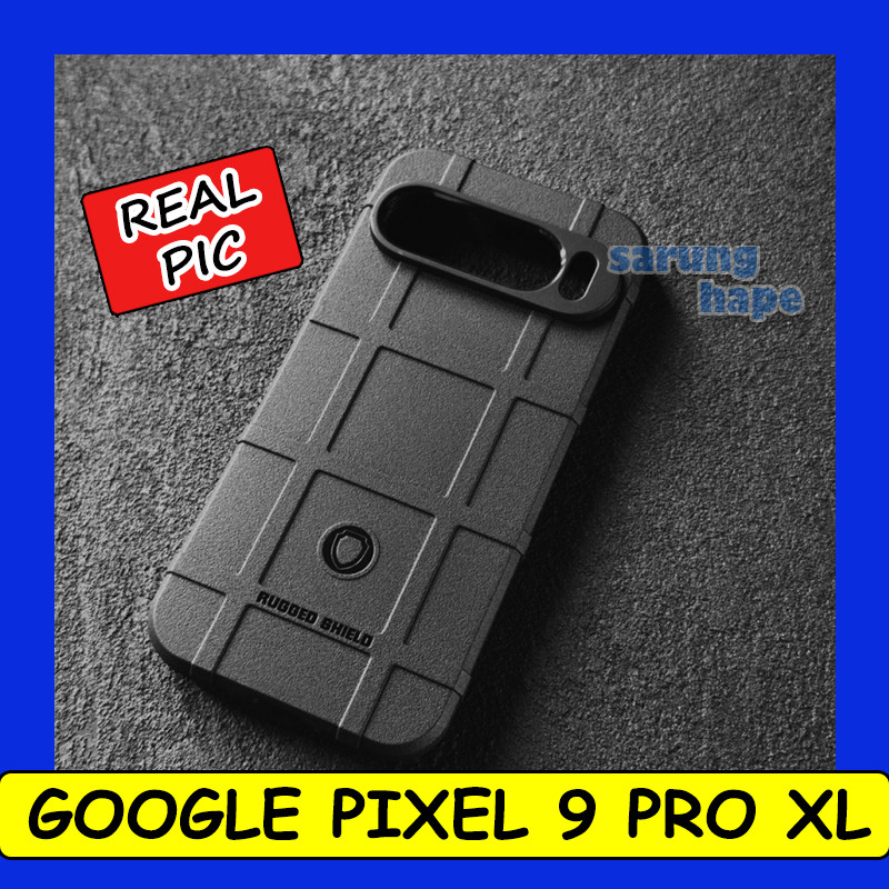 Google Pixel 9 Pro XL - Rugged Shield Armor TPU Soft Case Cover Casing