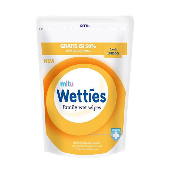 MITU WET TISSUE LEMON REF 90'S