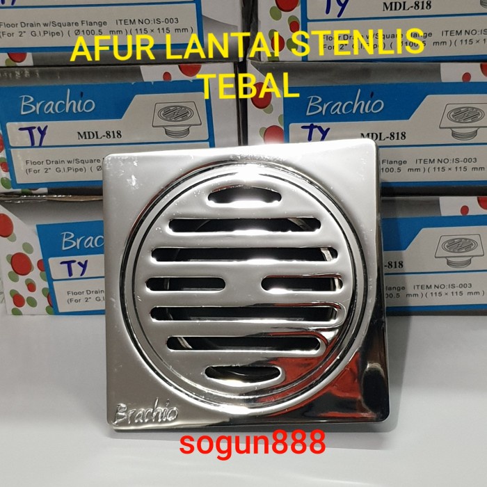 Afur lantai stenlis tebal