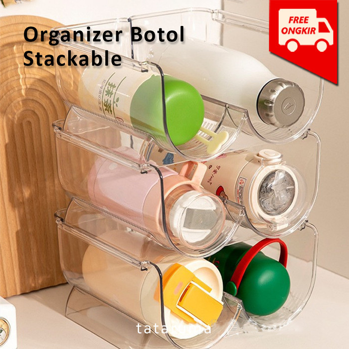 WAIN - Rak Organizer Botol Stackable Tumpuk Multilayer Tingkat