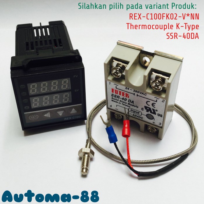 HOT SALE! Rex-C100 Digital PID Temperature Controller + SSR + Sensor K-Type