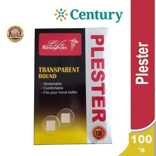 LIFE RESOURCES PLESTER TRANSPARENT ROUND 1 Box / PERALATAN P3K