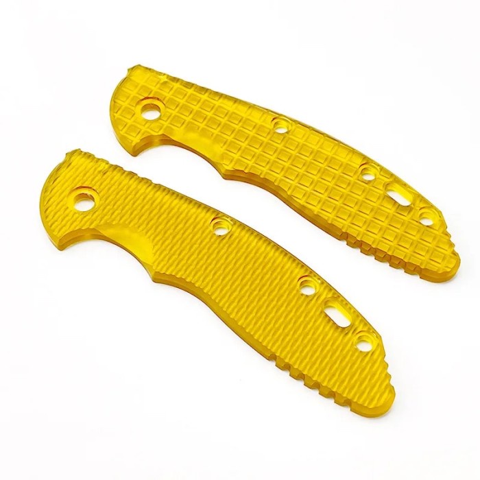1pc 2 Patterns Transparent Custom PEI Ultem Material Knife Grip