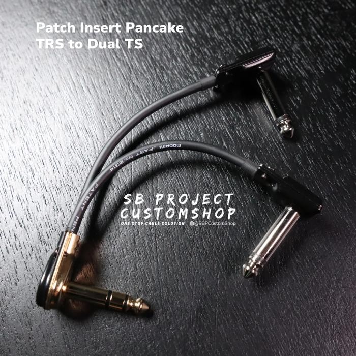 TERBARU PANCAKE PATCH TRS TO DUAL TS INSERT FX LOOPS SEND RETURN CABLE