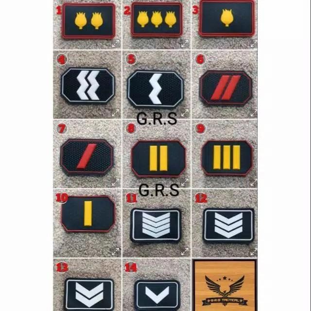 PREMIUM patch rubber,emblem karet pangkat