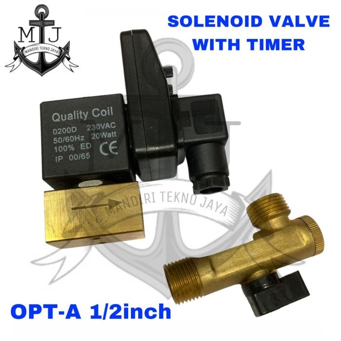 Menarik Auto Drain Valve Timer Solenoid Timer Drat 1/2 Inch