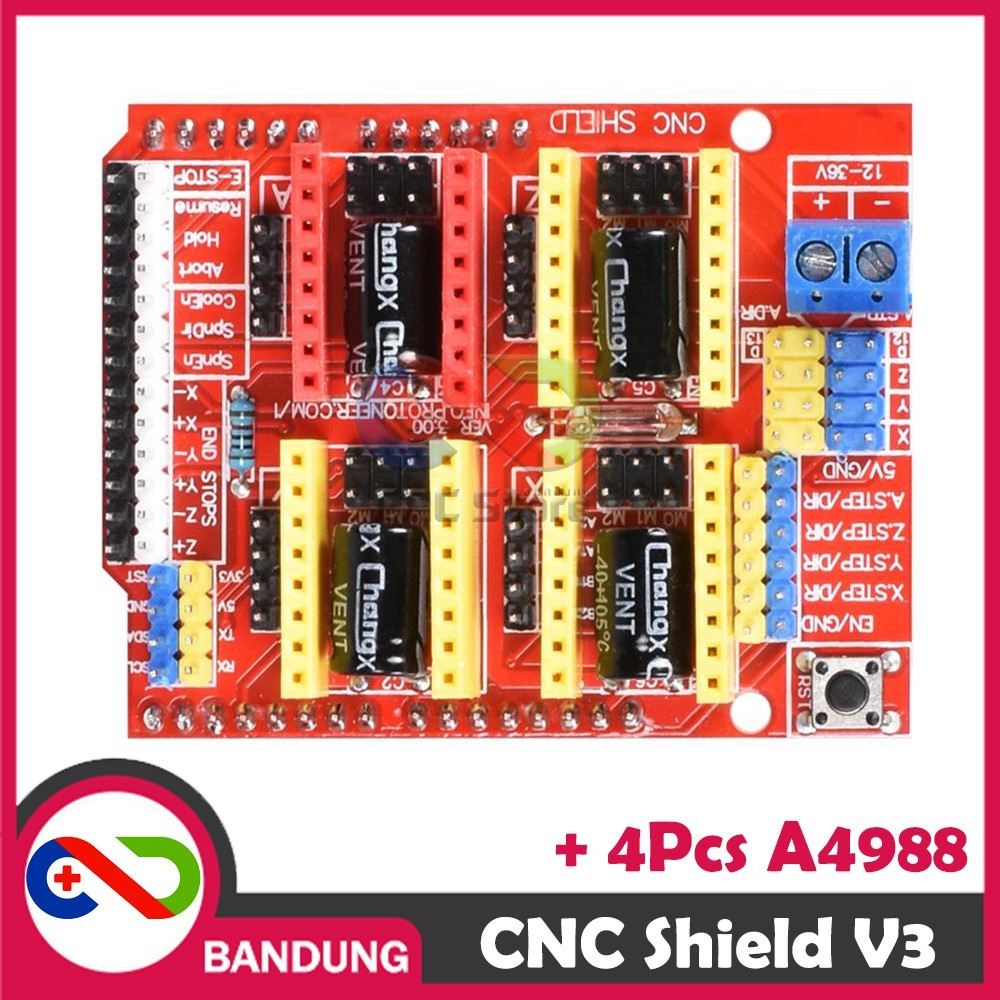 CNC SHIELD V3 ENGRAVING MACHINE 3D PRINTER + 4CS A4988 DRIVER BOARD SET