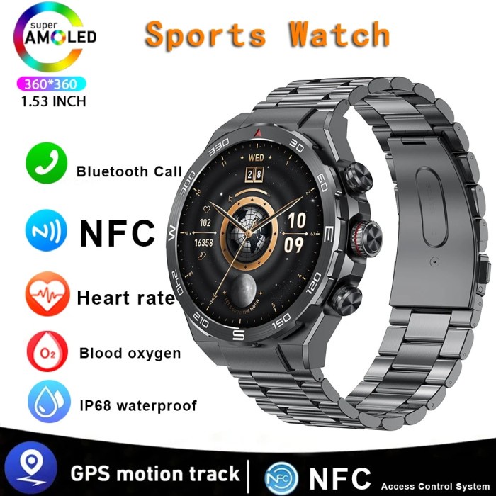 Outdoor Smart Watch Bluetooth Call 1.53"HD