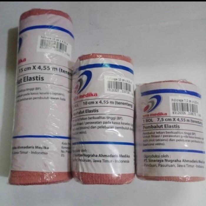 policrepe 10cm x 4.55m elastis perban