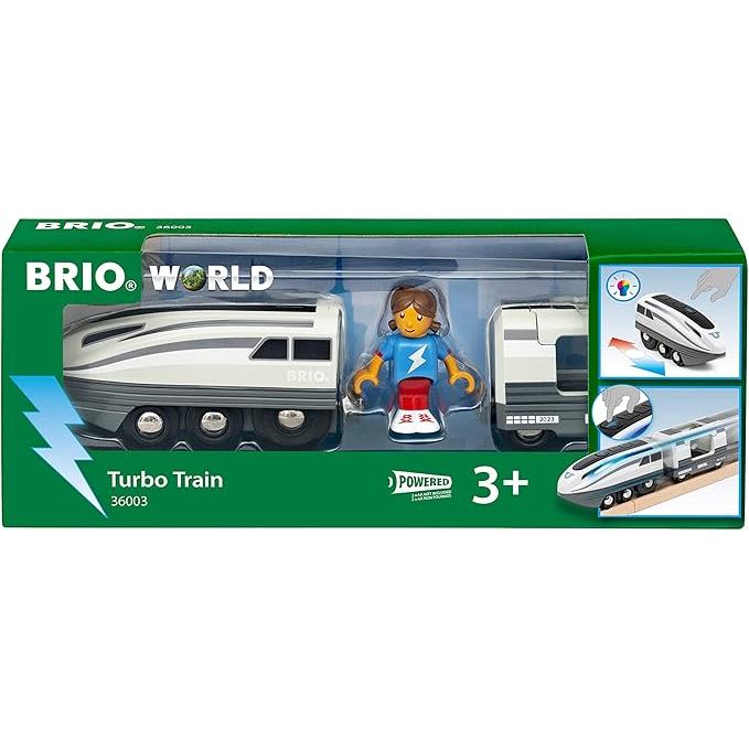 BRIO World 36003 Turbo Train | Dynamic Speed Boost Feature