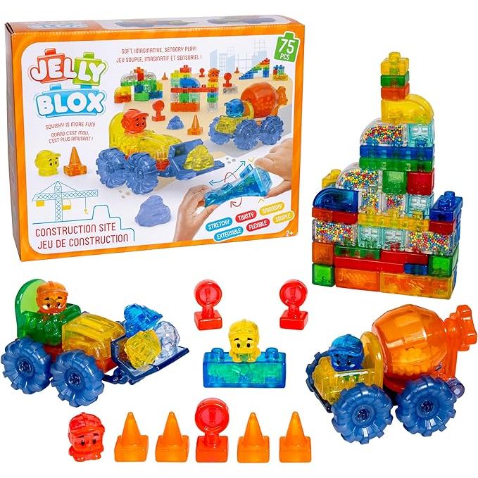 Jelly Blox Construction Site Set | Includes 75 Pieces