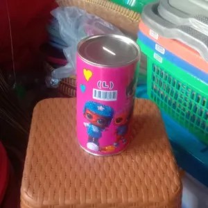 celengan semi kaleng UK,L