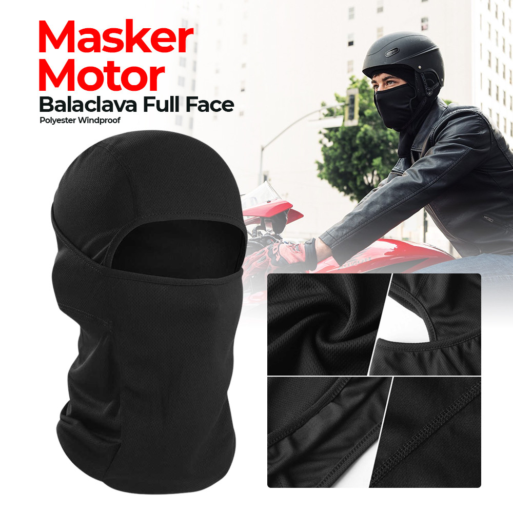CISE Masker Motor Balaclava Full Face Polyester Windproof - MJ-22A