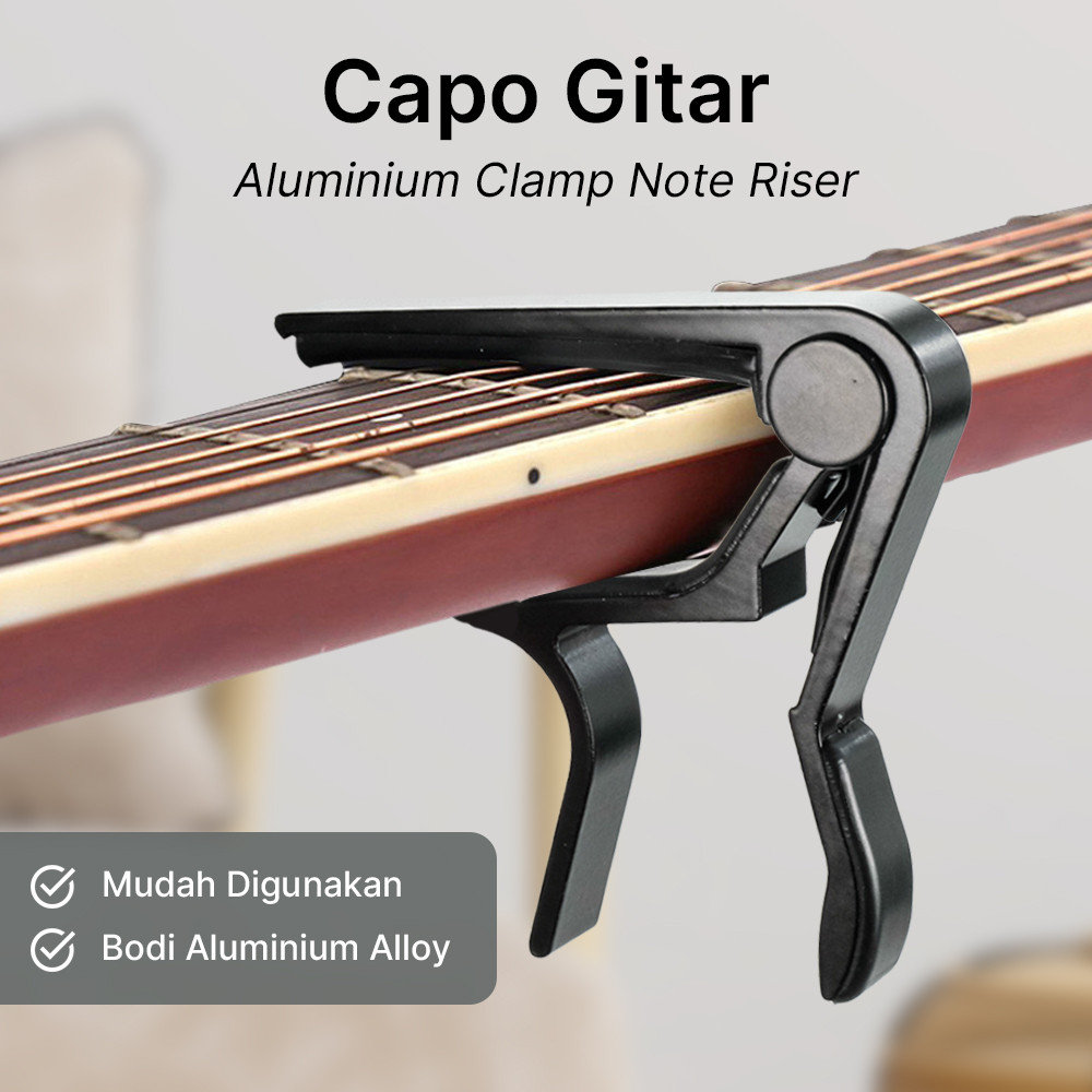 Capo Gitar Ukulele TaffSTUDIO Aluminium Clamp Note Riser - M556