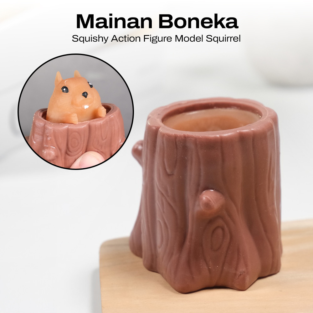 Mainan Boneka Squishy Action Figure Model Squirrel - JT02